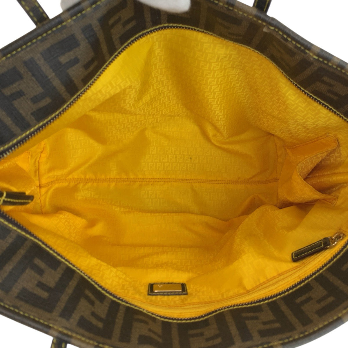 23473
FENDI フェンディ ズッカ ブラウン イエロー PVC 8BH198 トートバッグ ショルダーバッグ レディース ABP63