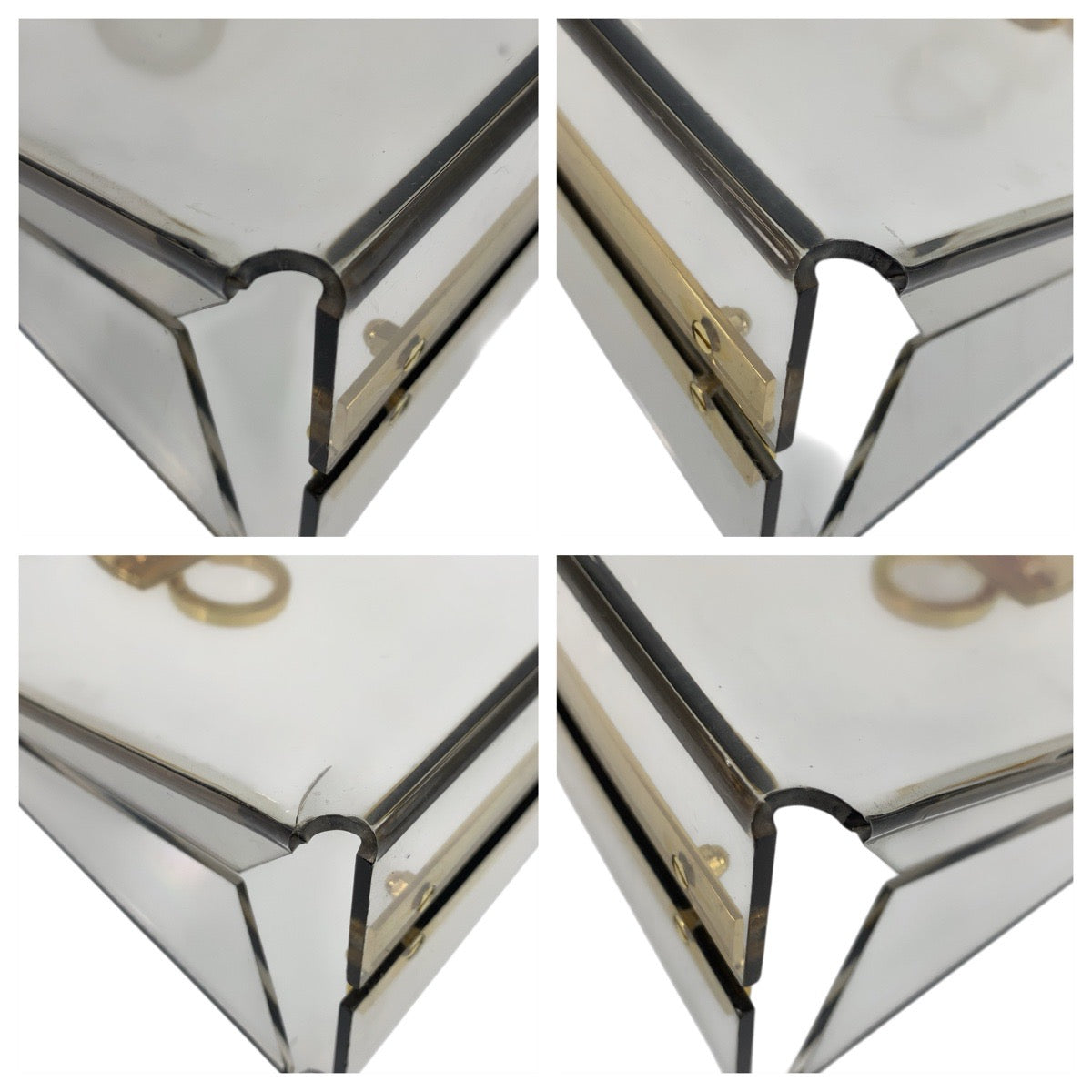 23474
Salvatore Ferragamo サルヴァトーレフェラガモ ガンチーニ クリア ゴールド金具 プラスチック チェーンショルダーバッグ レディース ABP70