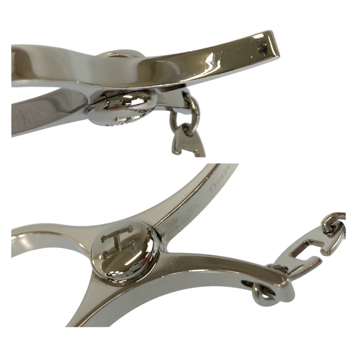 23475
HERMES エルメス フィルー シルバー メタル 手袋ホルダー レディース A23