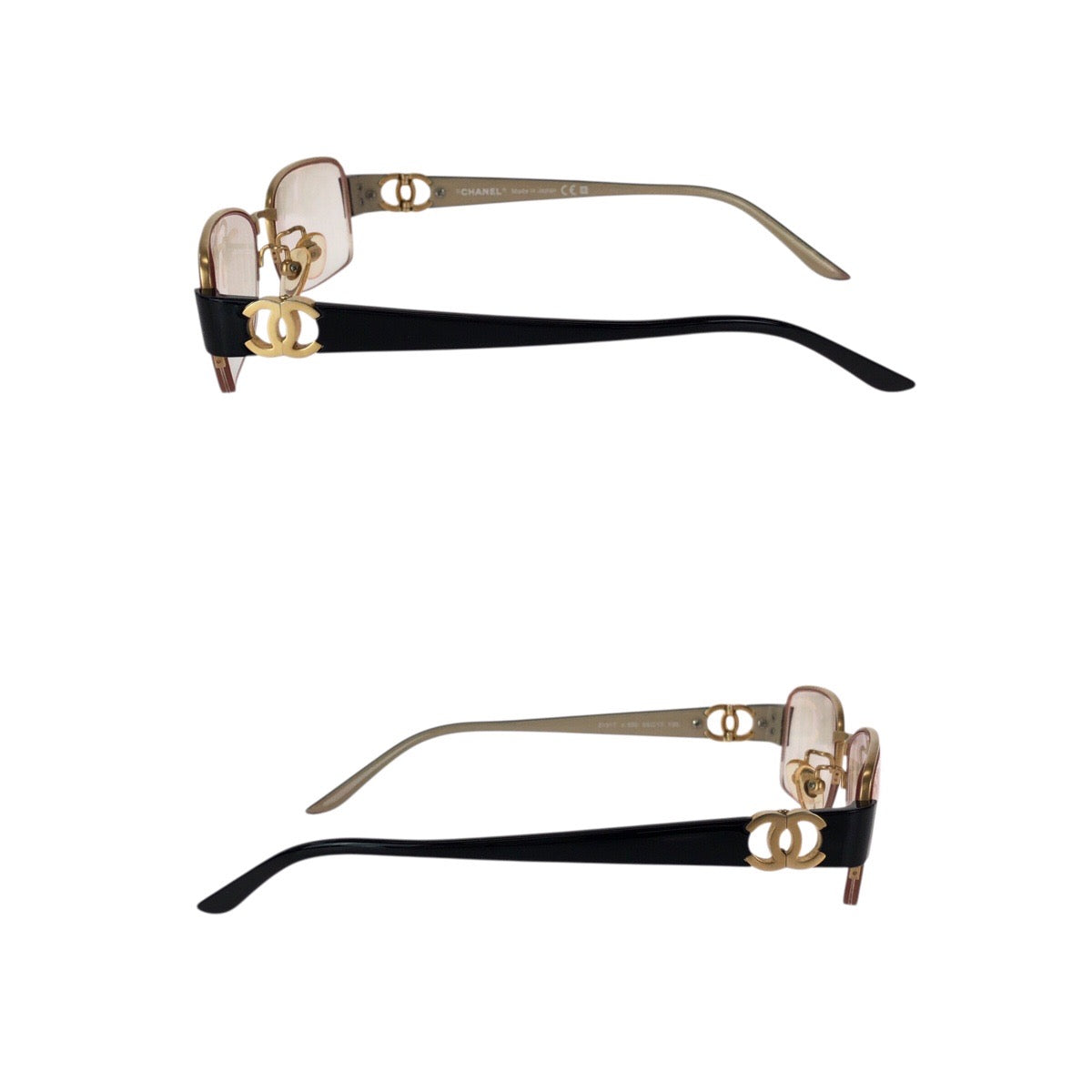 23478
CHANEL シャネル ココマーク ゴールド ブラック プラスチック / メタル 2101T c.330 53□17 130 サングラス メガネ スクエア レディース ABP23
