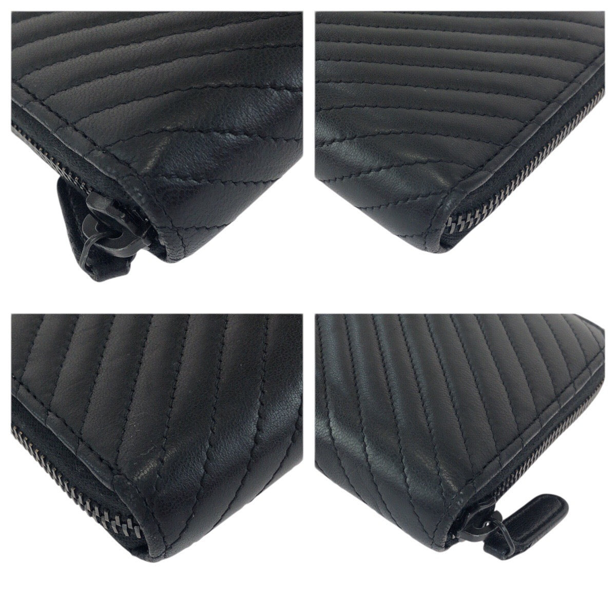 23479
CHANEL シャネル シェブロンVステッチ ココマーク ブラック 黒 ガンメタ金具 ラムスキン 長財布 ラウンドファスナー レディース A75