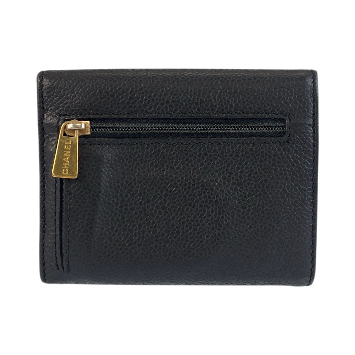 23480
CHANEL シャネル ココマーク ブラック 黒 レザー 折り財布 コンパクトウォレット レディース ABP48