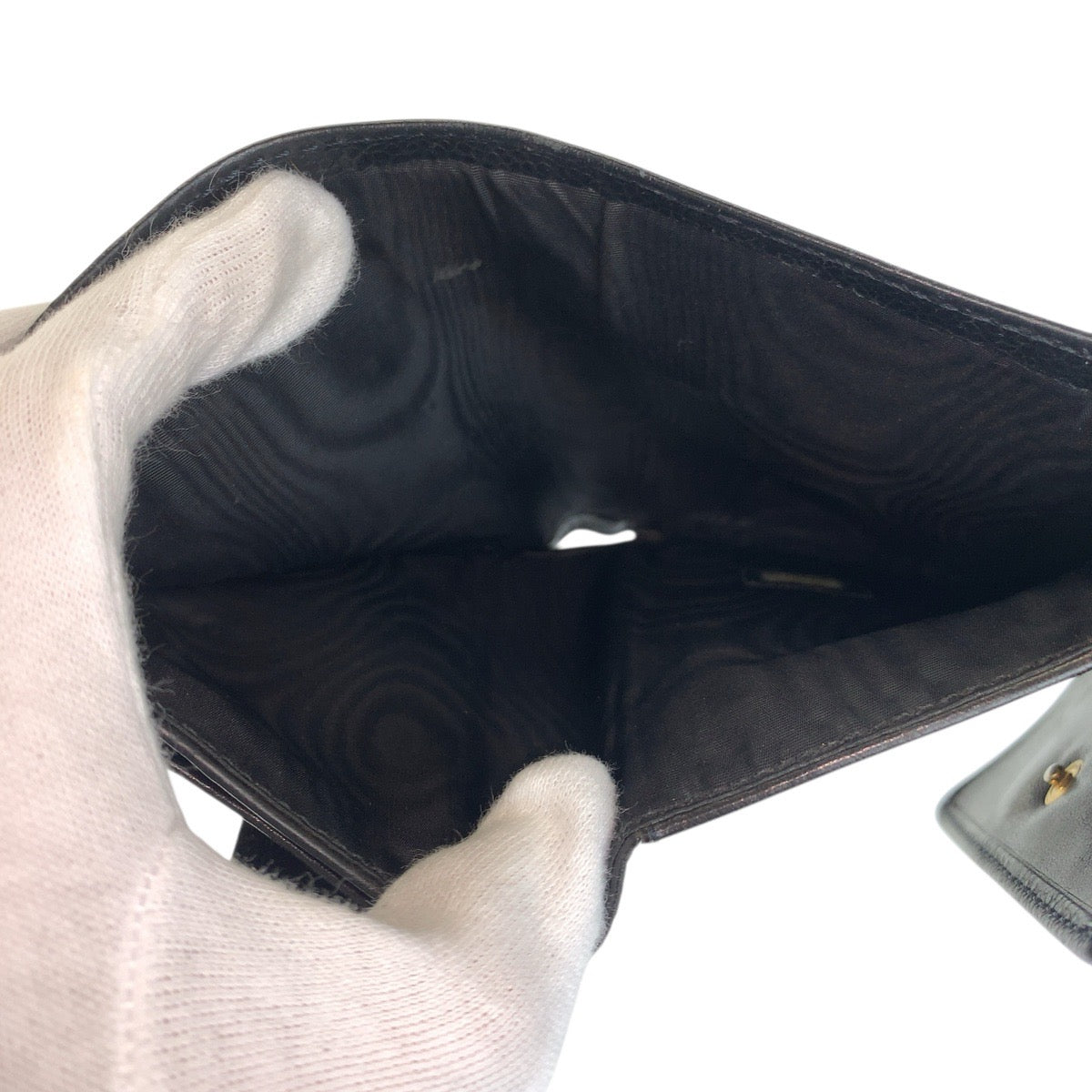23480
CHANEL シャネル ココマーク ブラック 黒 レザー 折り財布 コンパクトウォレット レディース ABP48