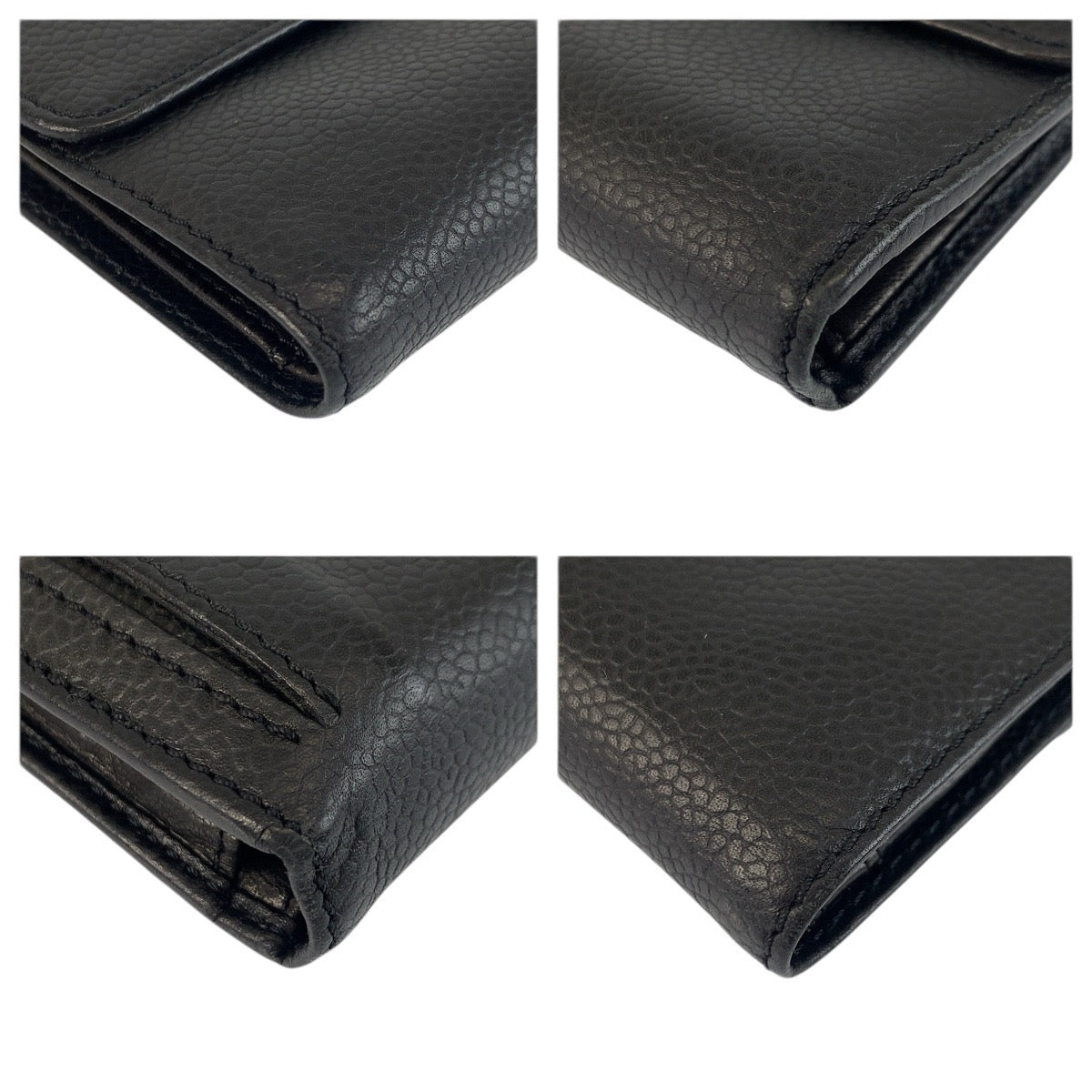 23480
CHANEL シャネル ココマーク ブラック 黒 レザー 折り財布 コンパクトウォレット レディース ABP48