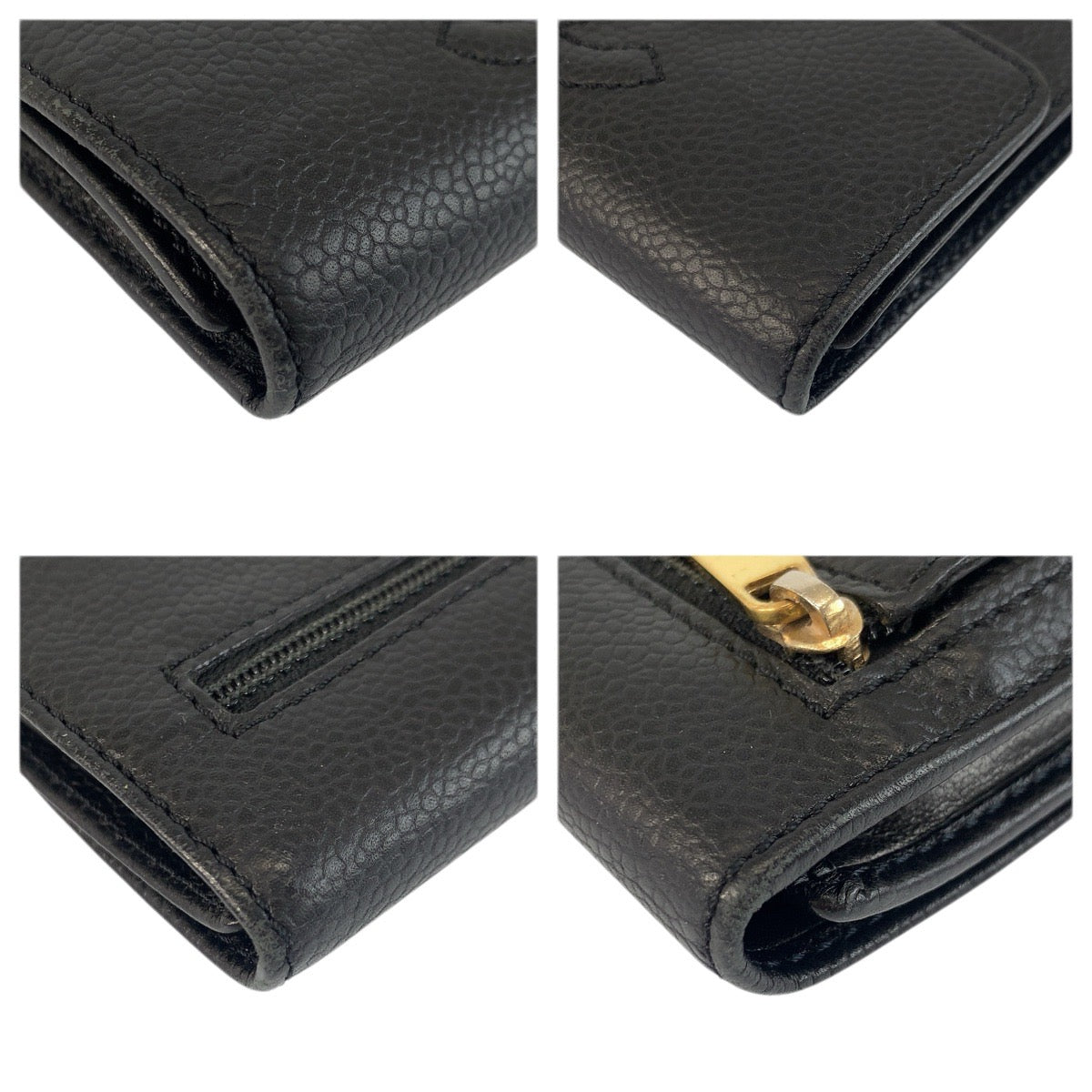 23480
CHANEL シャネル ココマーク ブラック 黒 レザー 折り財布 コンパクトウォレット レディース ABP48