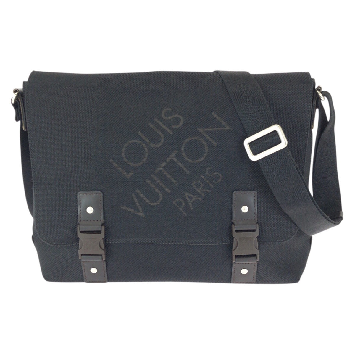 23482
LOUIS VUITTON ルイヴィトン ダミエ ジュアン ルー ブラック ダークブラウン シルバー金具 キャンバス M93079 ショルダーバッグ メッセンジャーバッグ レディース ABP48
