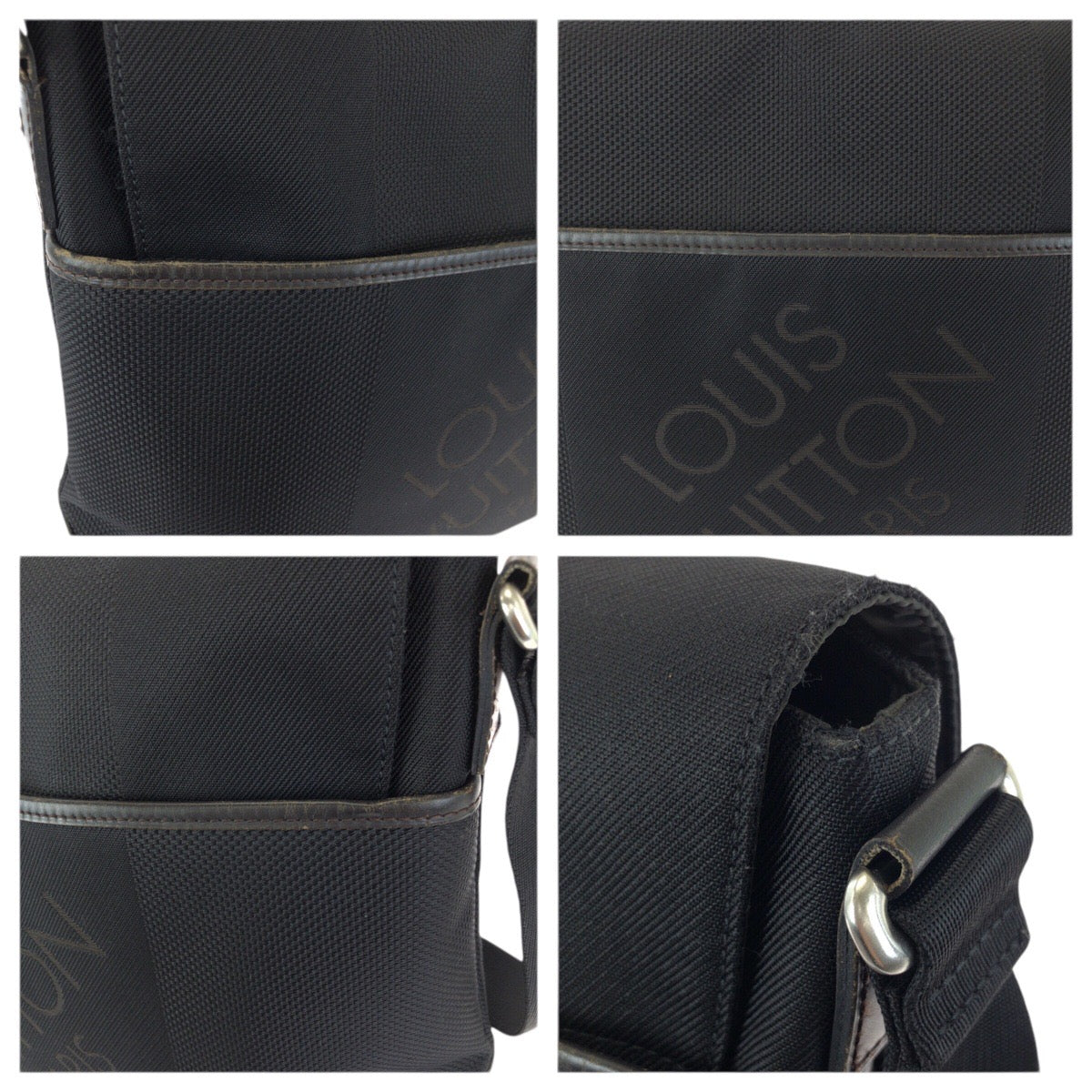 23482
LOUIS VUITTON ルイヴィトン ダミエ ジュアン ルー ブラック ダークブラウン シルバー金具 キャンバス M93079 ショルダーバッグ メッセンジャーバッグ レディース ABP48