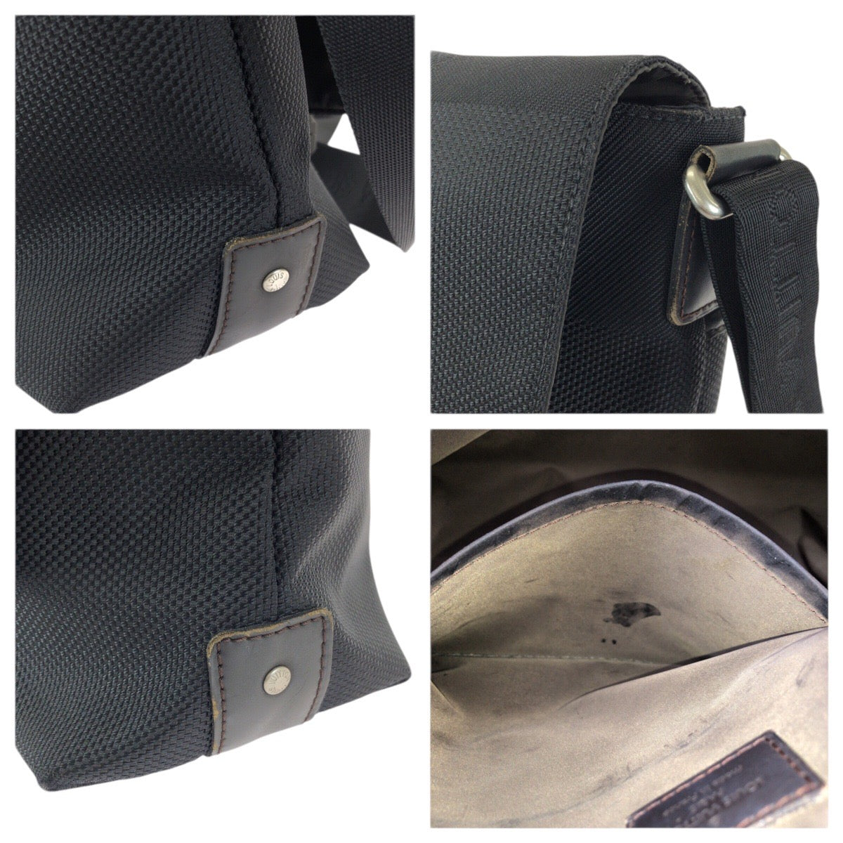 23482
LOUIS VUITTON ルイヴィトン ダミエ ジュアン ルー ブラック ダークブラウン シルバー金具 キャンバス M93079 ショルダーバッグ メッセンジャーバッグ レディース ABP48