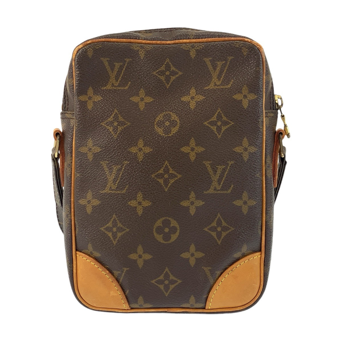 23483
LOUIS VUITTON ルイ ヴィトン モノグラム ダヌーブ ブラウン ゴールド金具 PVC / レザー M45266 ショルダーバッグ ポシェット レディース AB42