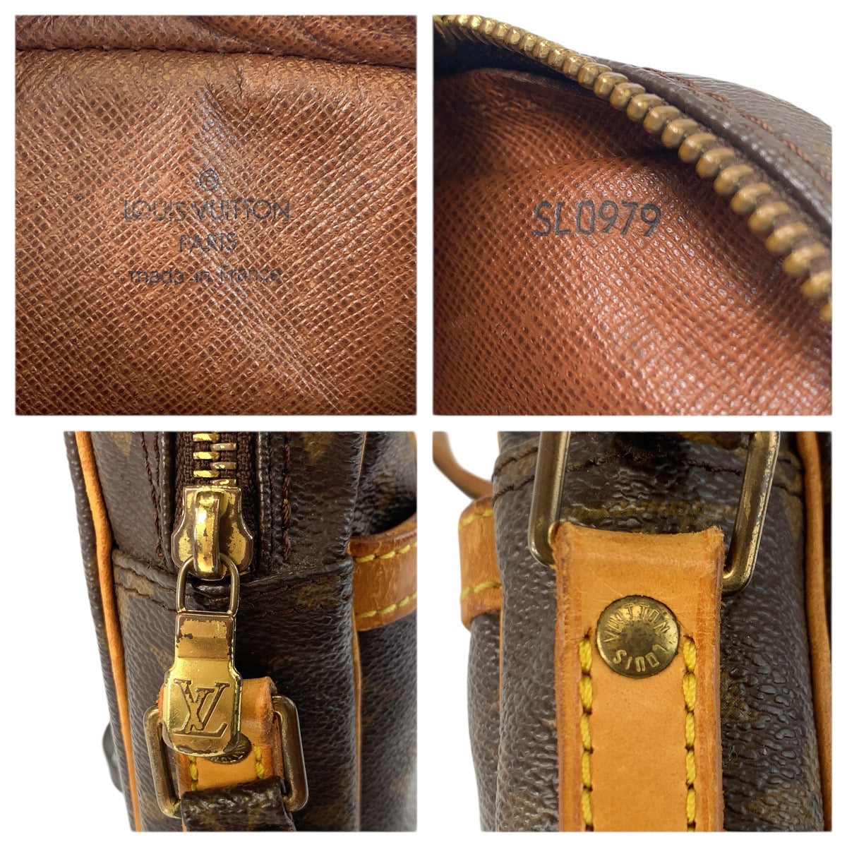23483
LOUIS VUITTON ルイ ヴィトン モノグラム ダヌーブ ブラウン ゴールド金具 PVC / レザー M45266 ショルダーバッグ ポシェット レディース AB42