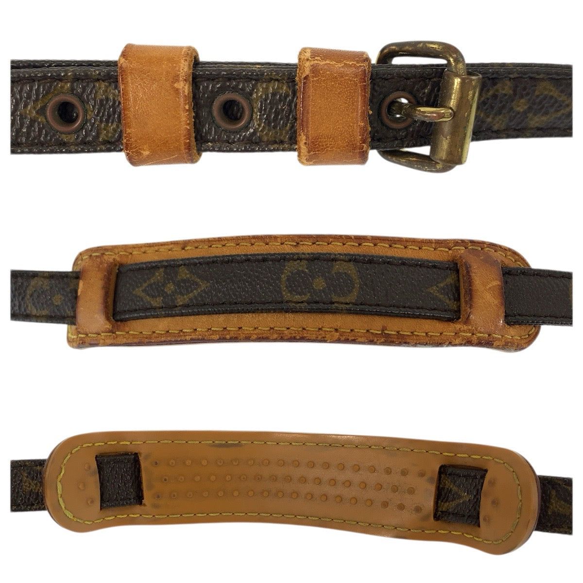 23483
LOUIS VUITTON ルイ ヴィトン モノグラム ダヌーブ ブラウン ゴールド金具 PVC / レザー M45266 ショルダーバッグ ポシェット レディース AB42
