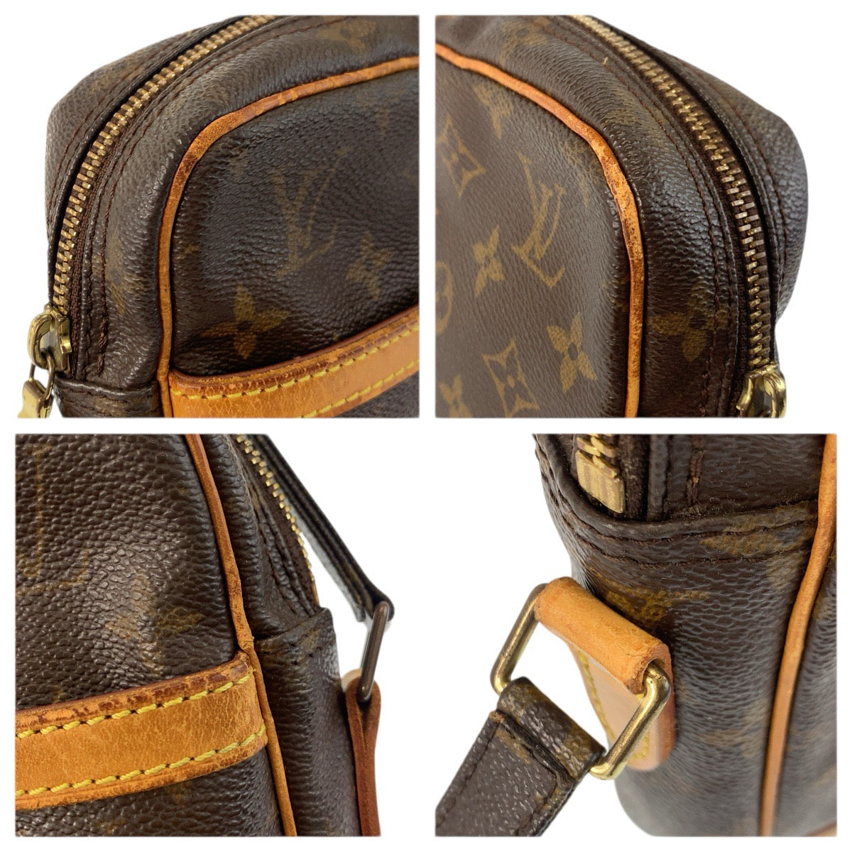 23483
LOUIS VUITTON ルイ ヴィトン モノグラム ダヌーブ ブラウン ゴールド金具 PVC / レザー M45266 ショルダーバッグ ポシェット レディース AB42