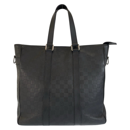 23485
LOUIS VUITTON ルイヴィトン ダミエアンフィニ タダオPM オニキス ブラック シルバー金具 レザー N41269 トートバッグ ビジネスバッグ メンズ ABP85