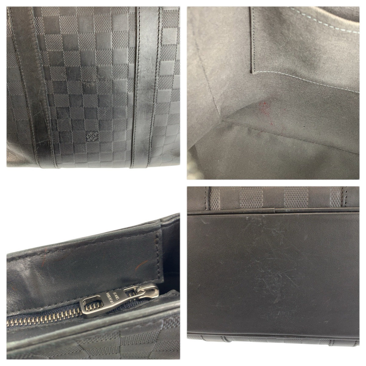 23485
LOUIS VUITTON ルイヴィトン ダミエアンフィニ タダオPM オニキス ブラック シルバー金具 レザー N41269 トートバッグ ビジネスバッグ メンズ ABP85