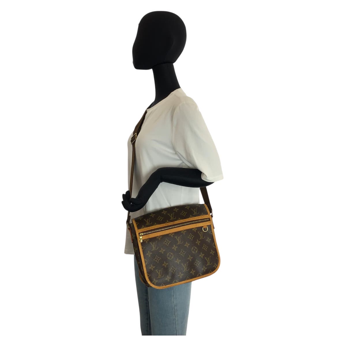 23487
LOUIS VUITTON ルイヴィトン モノグラム メッセンジャー ボスフォールPM ブラウン ゴールド金具 PVC / レザー M40106 ショルダーバッグ ポシェット レディース AB48