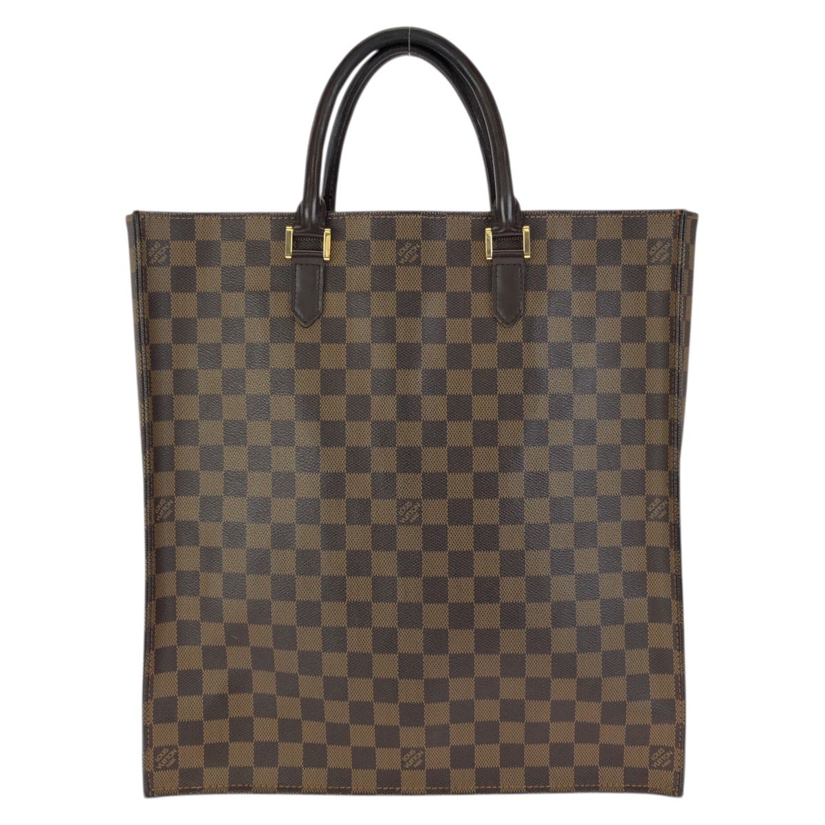 23490
LOUIS VUITTON ルイヴィトン ダミエ エベヌ サック プラ ブラウン ゴールド金具 PVC / レザー N51140 トートバッグ ハンドバッグ ビジネスバッグ メンズ AB48