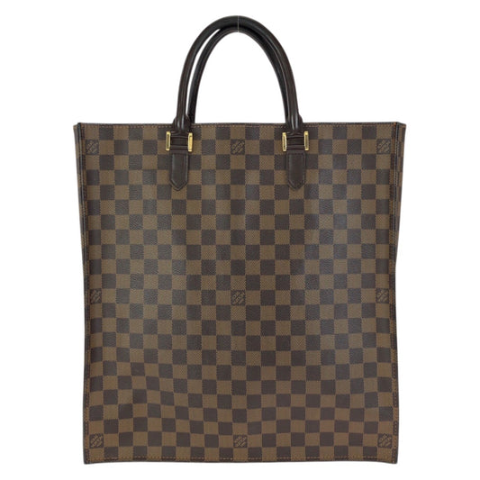 23490
LOUIS VUITTON ルイヴィトン ダミエ エベヌ サック プラ ブラウン ゴールド金具 PVC / レザー N51140 トートバッグ ハンドバッグ ビジネスバッグ メンズ AB48