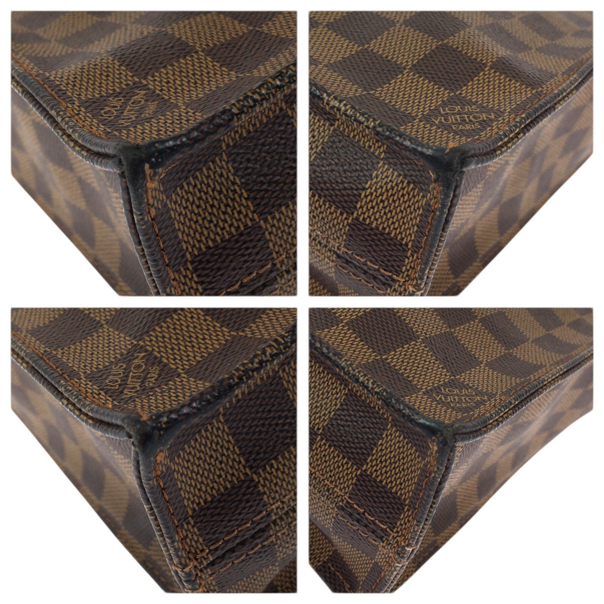 23490
LOUIS VUITTON ルイヴィトン ダミエ エベヌ サック プラ ブラウン ゴールド金具 PVC / レザー N51140 トートバッグ ハンドバッグ ビジネスバッグ メンズ AB48