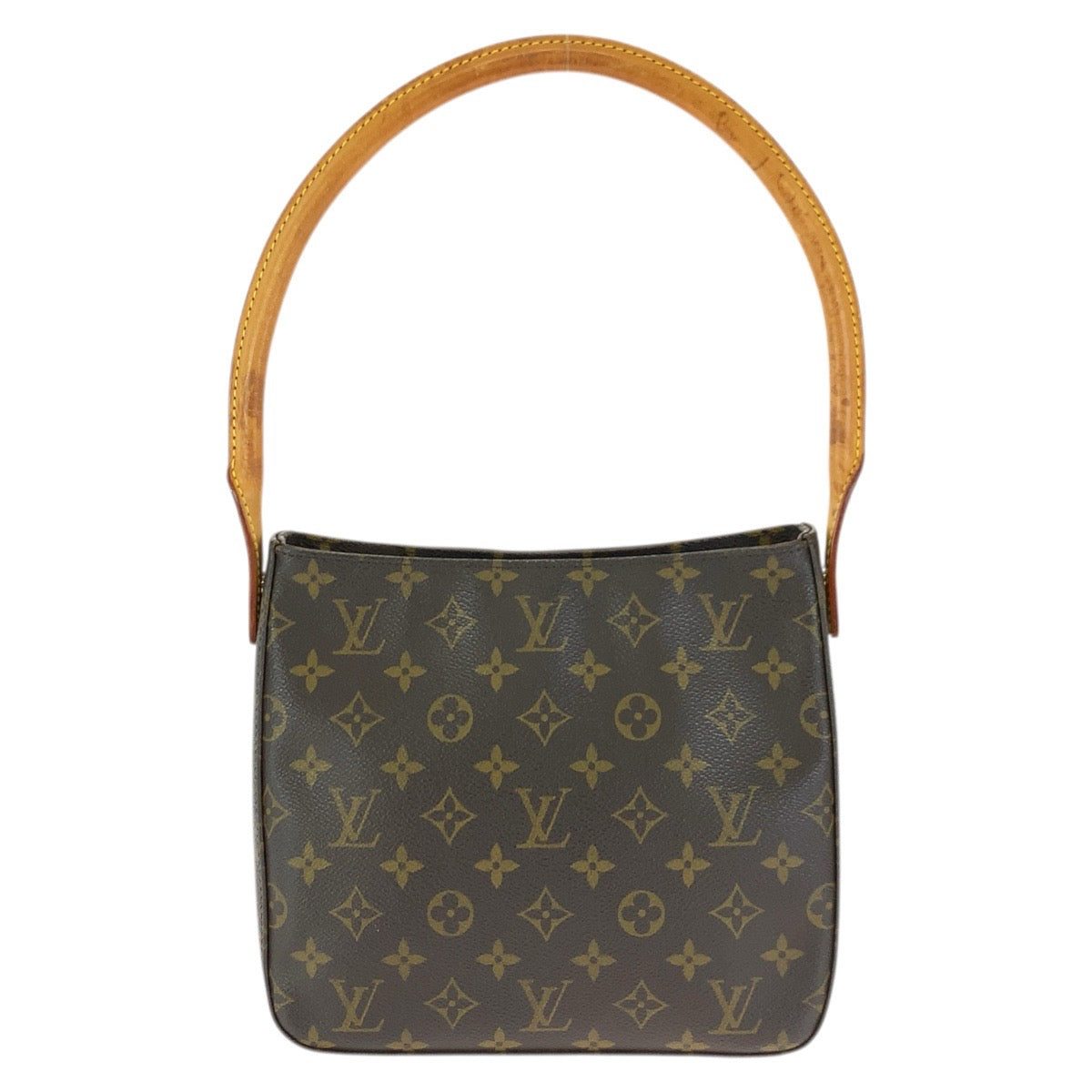 23491
LOUIS VUITTON ルイヴィトン モノグラム ルーピングMM ブラウン ゴールド金具 PVC / レザー M51146 ショルダーバッグ レディース ABP42