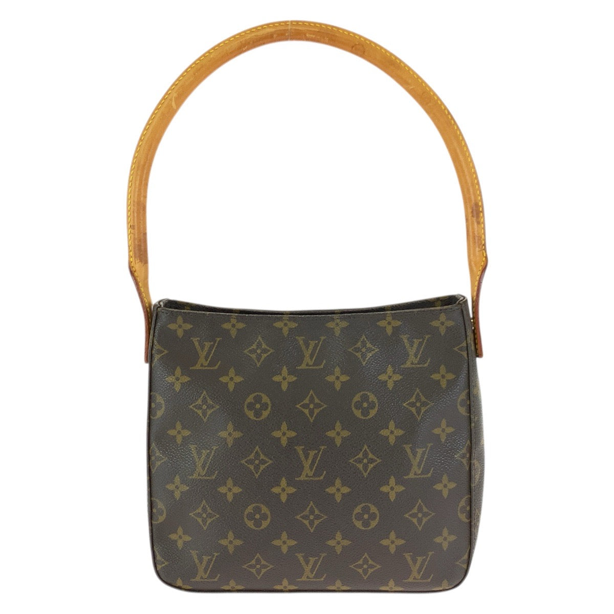 23491
LOUIS VUITTON ルイヴィトン モノグラム ルーピングMM ブラウン ゴールド金具 PVC / レザー M51146 ショルダーバッグ レディース ABP42