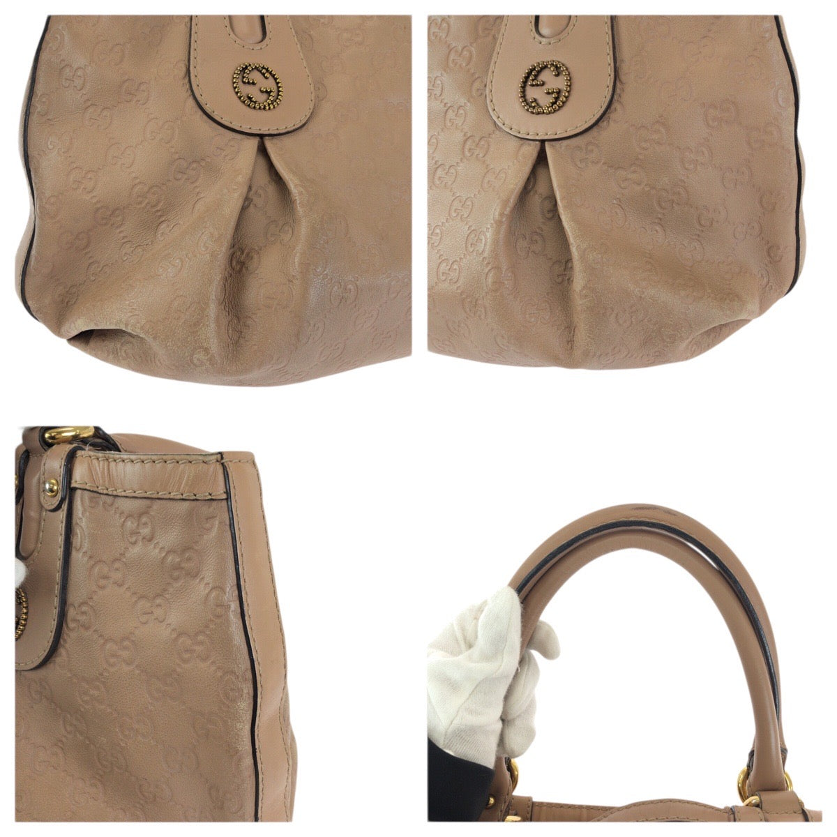 23495
GUCCI グッチ スカーレット グッチシマ GG柄 サーモンピンク ゴールド金具 レザー 269953 トートバッグ ショルダーバッグ レディース AB35