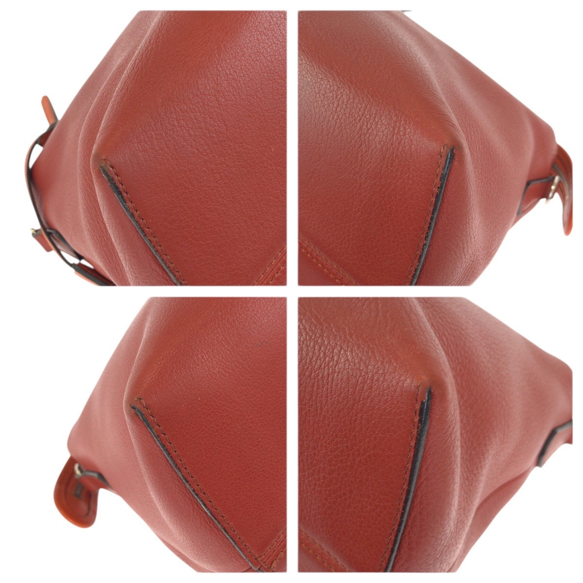 23496
FENDI フェンディ バイ ザ ウェイ ２way ラージ オレンジ ブラウン シルバー金具 レザー ショルダーバッグ ハンドバッグ レディース ABP48