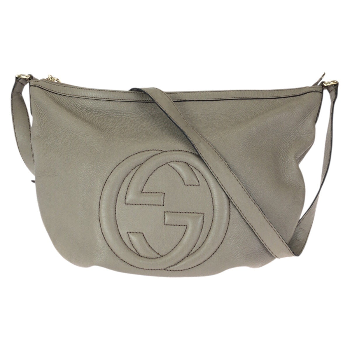 23499
GUCCI グッチ ソーホー インターロッキングG タッセル グレー ゴールド金具 レザー 295175 ショルダーバッグ メッセンジャーバッグ レディース AB48