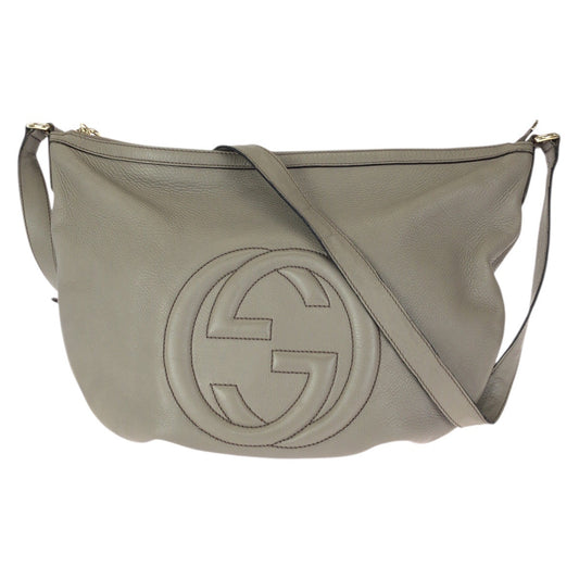 23499
GUCCI グッチ ソーホー インターロッキングG タッセル グレー ゴールド金具 レザー 295175 ショルダーバッグ メッセンジャーバッグ レディース AB48