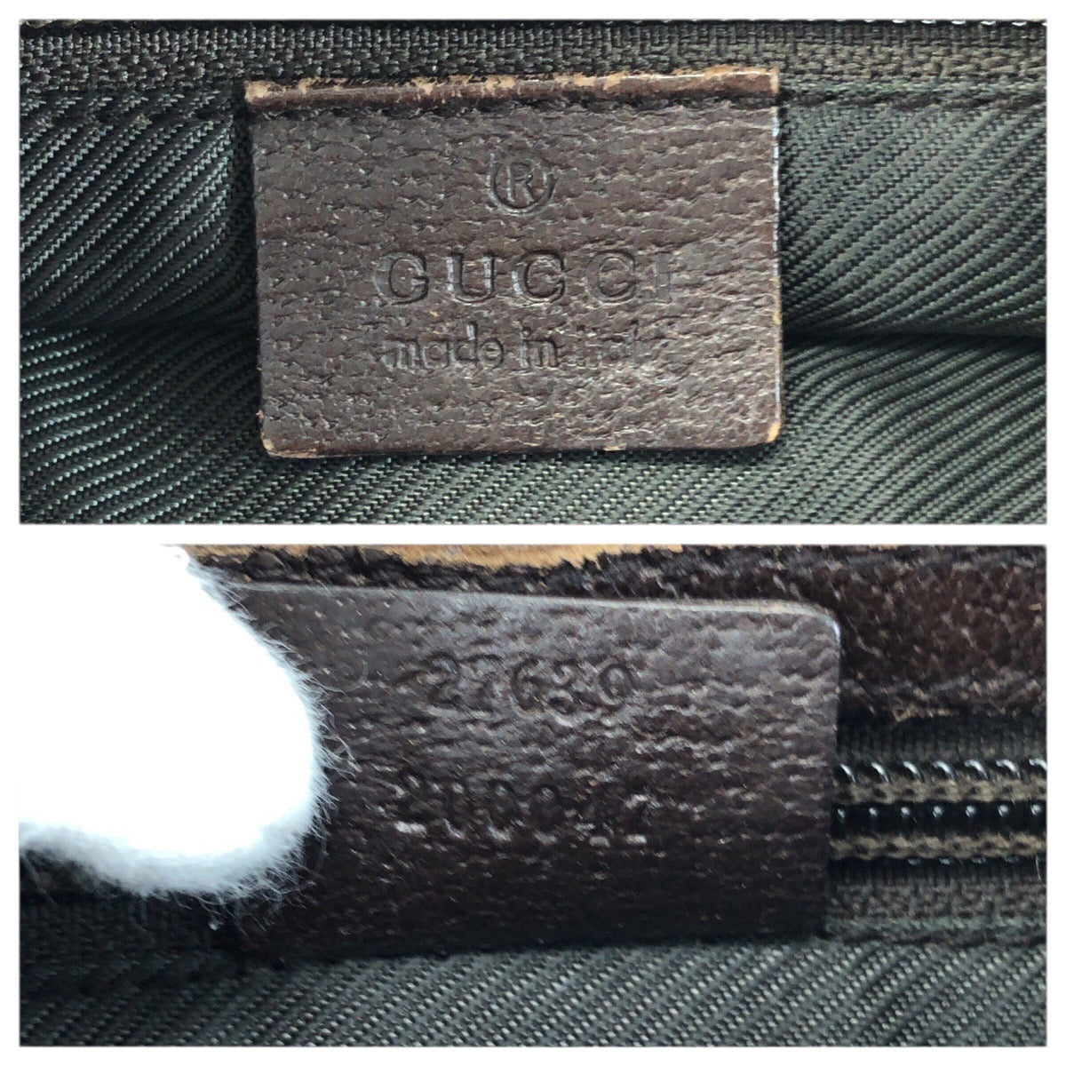 23506
GUCCI グッチ ベージュ ダークブラウン GGキャンバス / レザー 27639 ショルダーバッグ ポシェット レディース AB30