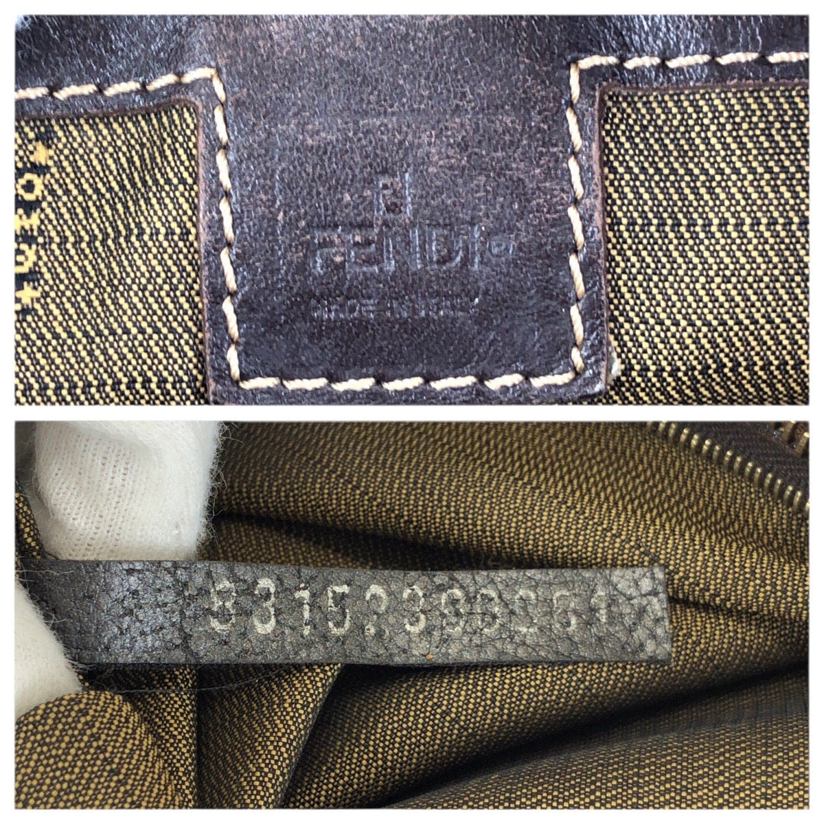 23508
FENDI フェンディ ズッカ ダークブラウン ゴールド金具 キャンバス / レザー ショルダーバッグ メッセンジャーバッグ レディース AB35