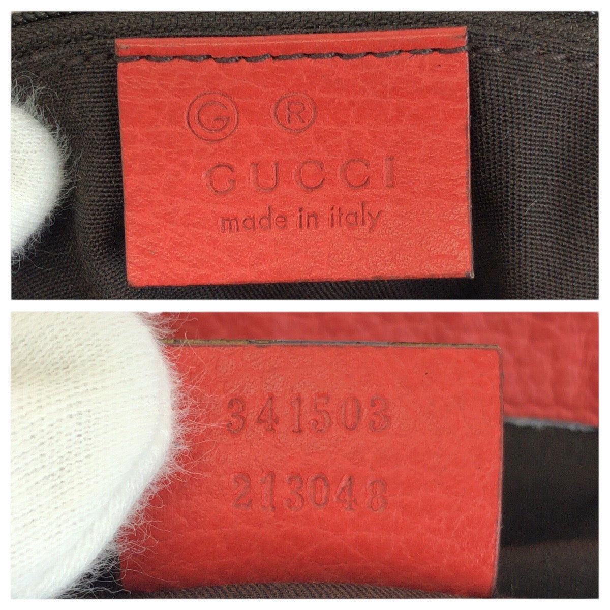 23509
GUCCI グッチ インターロッキング オレンジ ピンク ガンメタ金具 レザー 341503 トートバッグ ハンドバッグ レディース ABP42