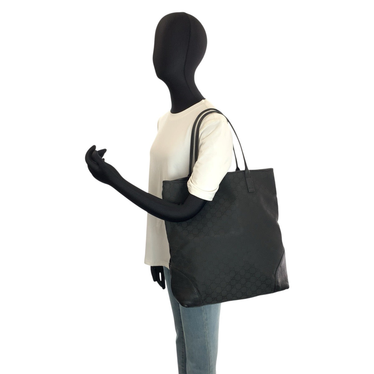 23510
GUCCI グッチ ブラック 黒 GGキャンバス / レザー 263345 トートバッグ ショルダーバッグ レディース A48
