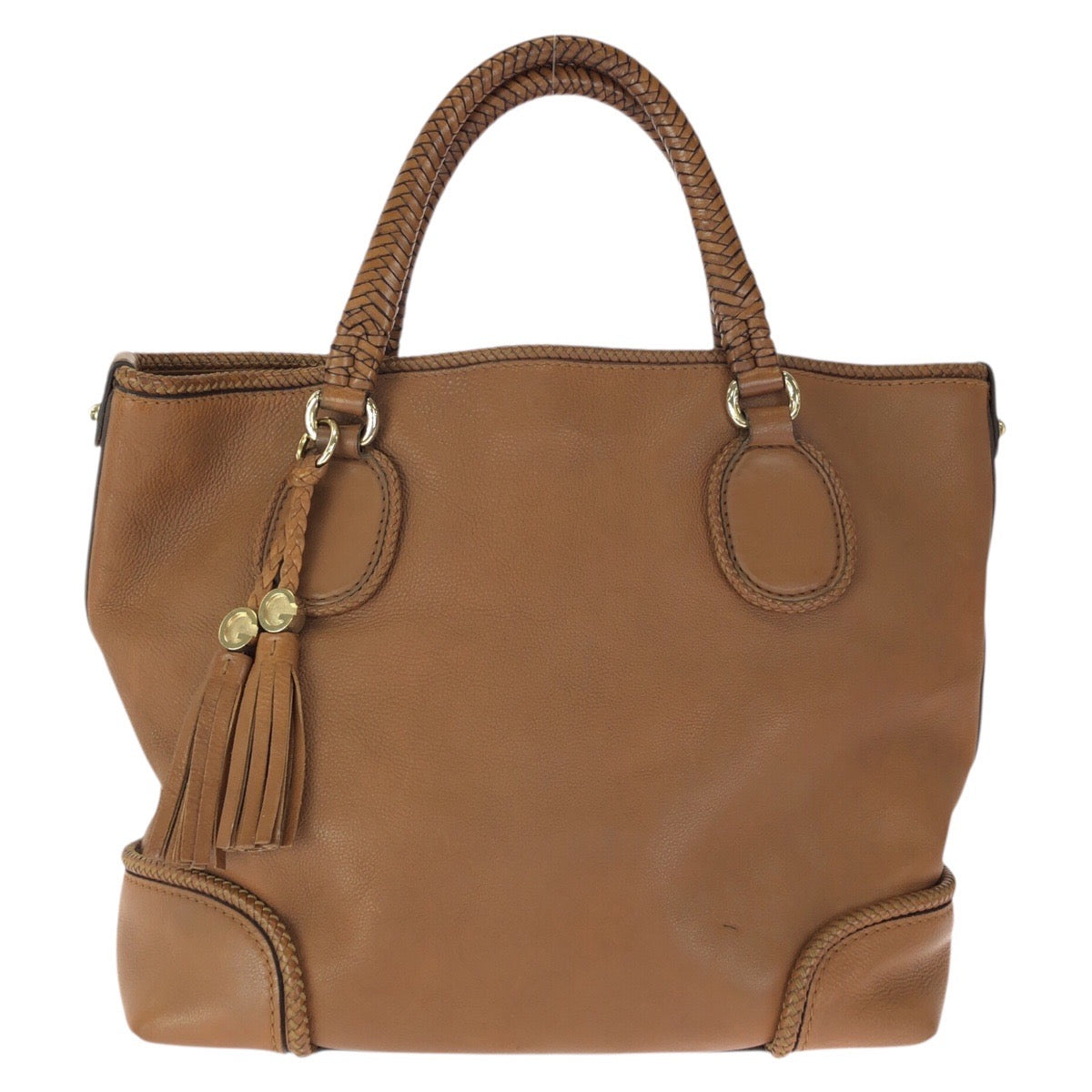23511
GUCCI グッチ マラケシュ タッセル ブラウン ゴールド金具 レザー 257023 トートバッグ ハンドバッグ レディース ABP46
