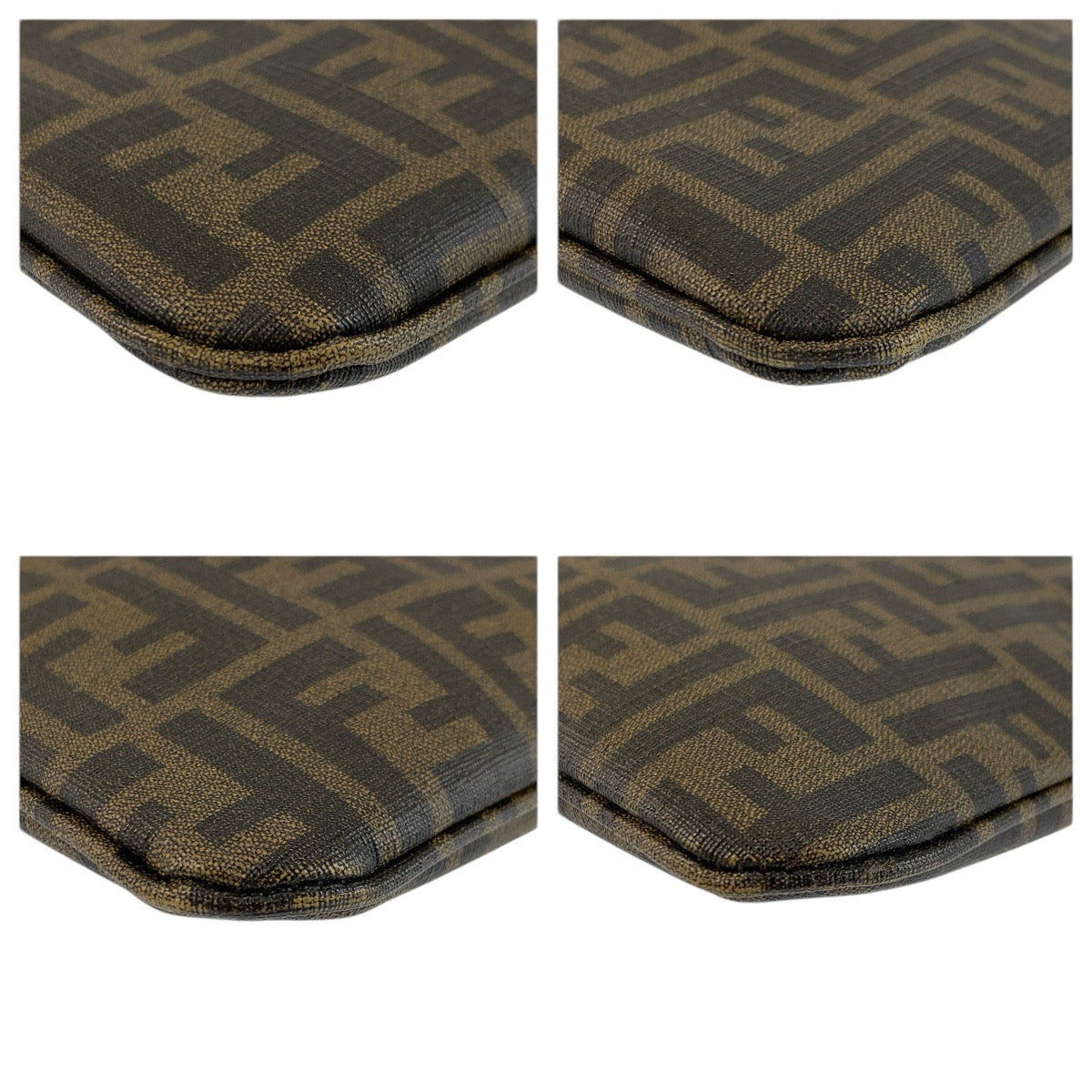 23514
FENDI フェンディ ズッカ ブラウン ゴールド金具 PVC 7VA207-UZD ショルダーバッグ ポシェット メンズ A52