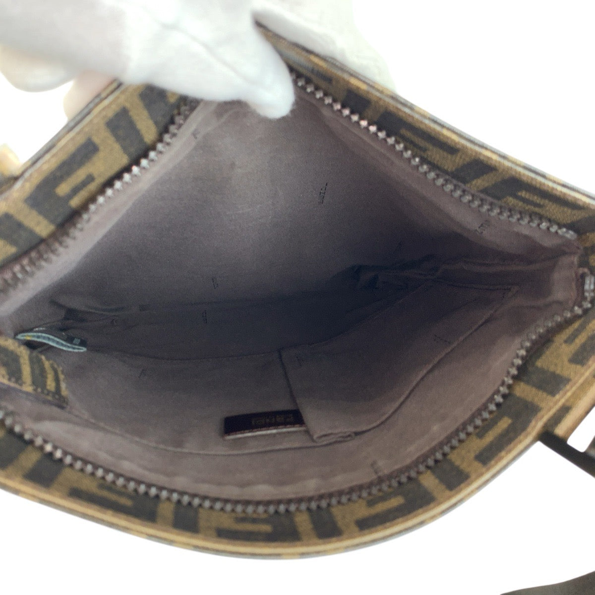 23514
FENDI フェンディ ズッカ ブラウン ゴールド金具 PVC 7VA207-UZD ショルダーバッグ ポシェット メンズ A52