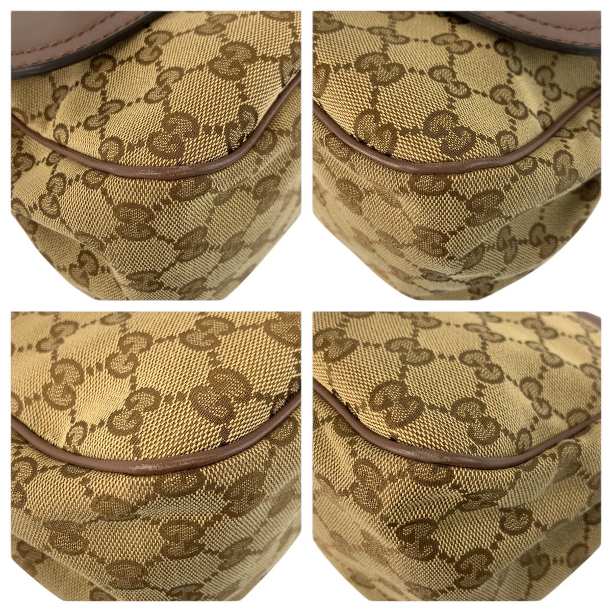 23515
GUCCI グッチ スーキー ブラウン ベージュ ゴールド金具 GGキャンバス / レザー 308452 ショルダーバッグ ポシェット レディース ABP82