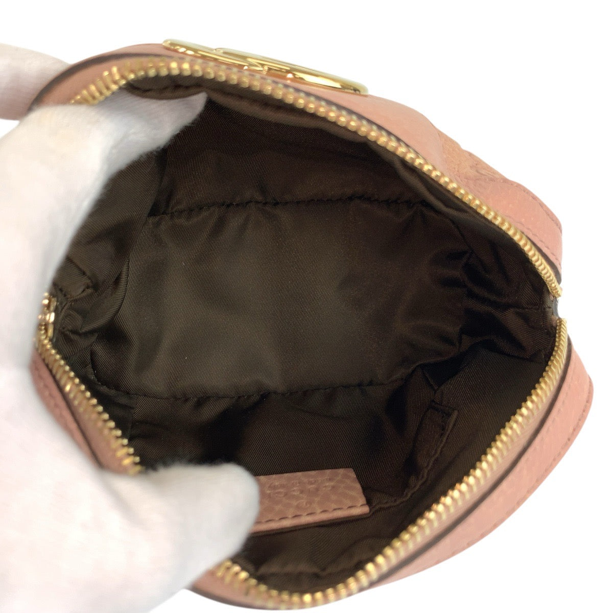 23517
GUCCI グッチ グッチシマ インターロッキング ピンク ゴールド金具 レザー 308631 ポーチ 化粧ポーチ レディース A28