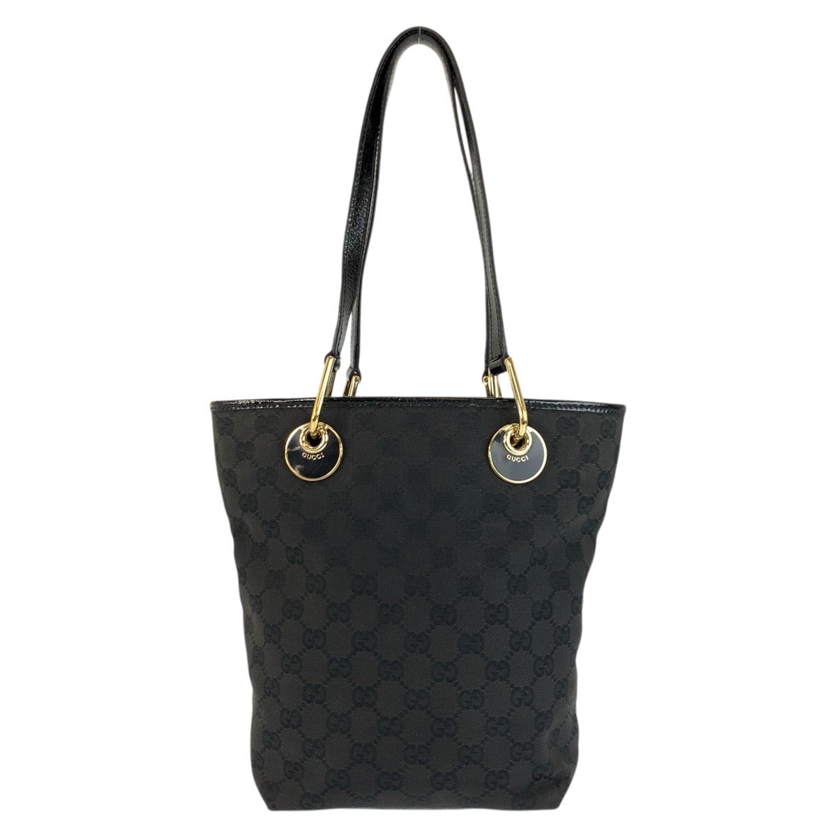 23522
GUCCI グッチ ブラック 黒 ゴールド金具 GGキャンバス 120340 トートバッグ ショルダーバッグ レディース ABP48