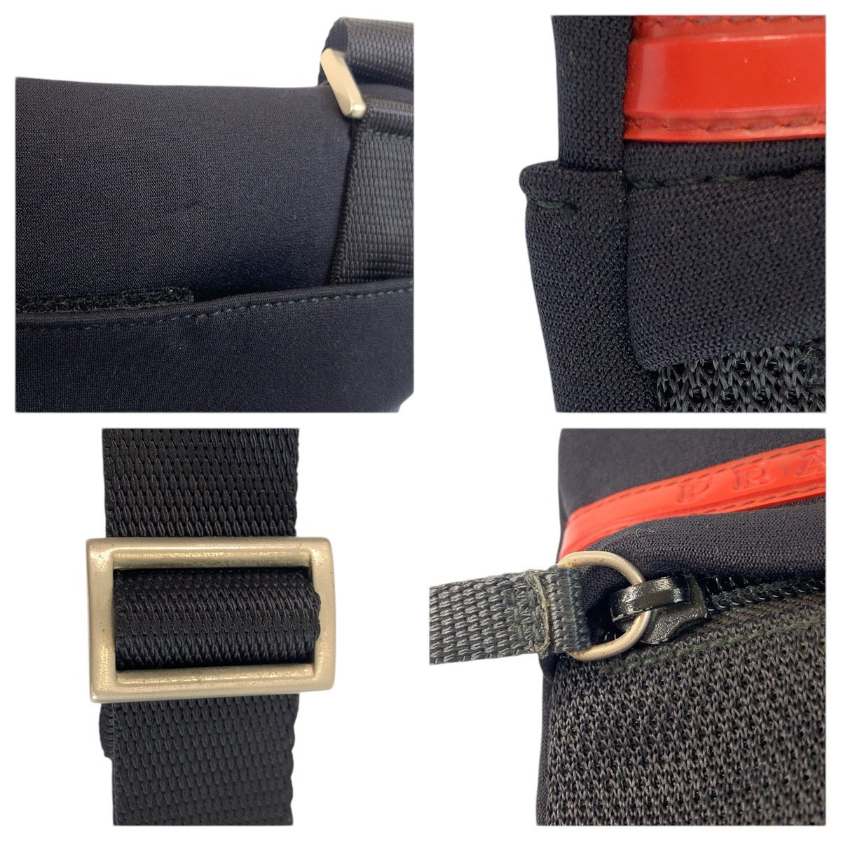 23523
PRADA SPORTS プラダスポーツ ブラック 黒 / ネオプレンメッシュ ショルダーバッグ ポシェット レディース ABP28