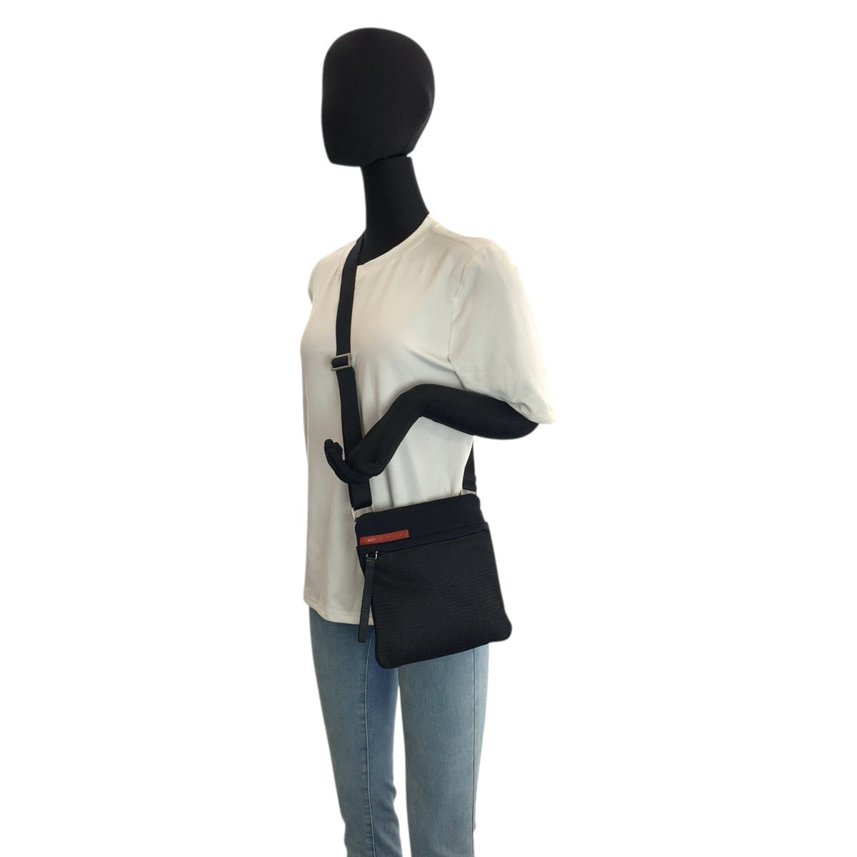 23523
PRADA SPORTS プラダスポーツ ブラック 黒 / ネオプレンメッシュ ショルダーバッグ ポシェット レディース ABP28