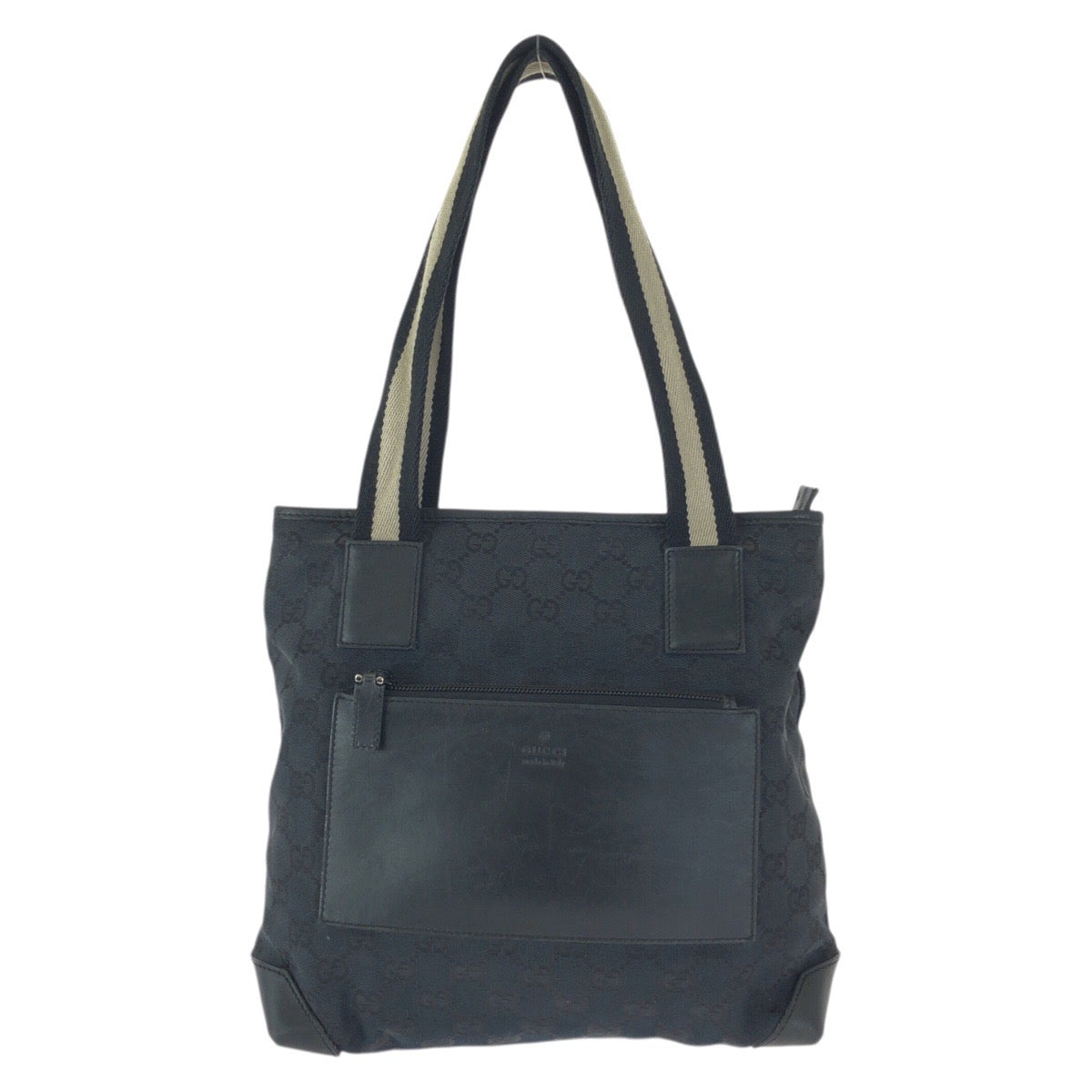 23525
GUCCI グッチ ブラック 黒 シルバー金具 GGキャンバス / レザー 019 0402 トートバッグ ショルダーバッグ レディース AB28