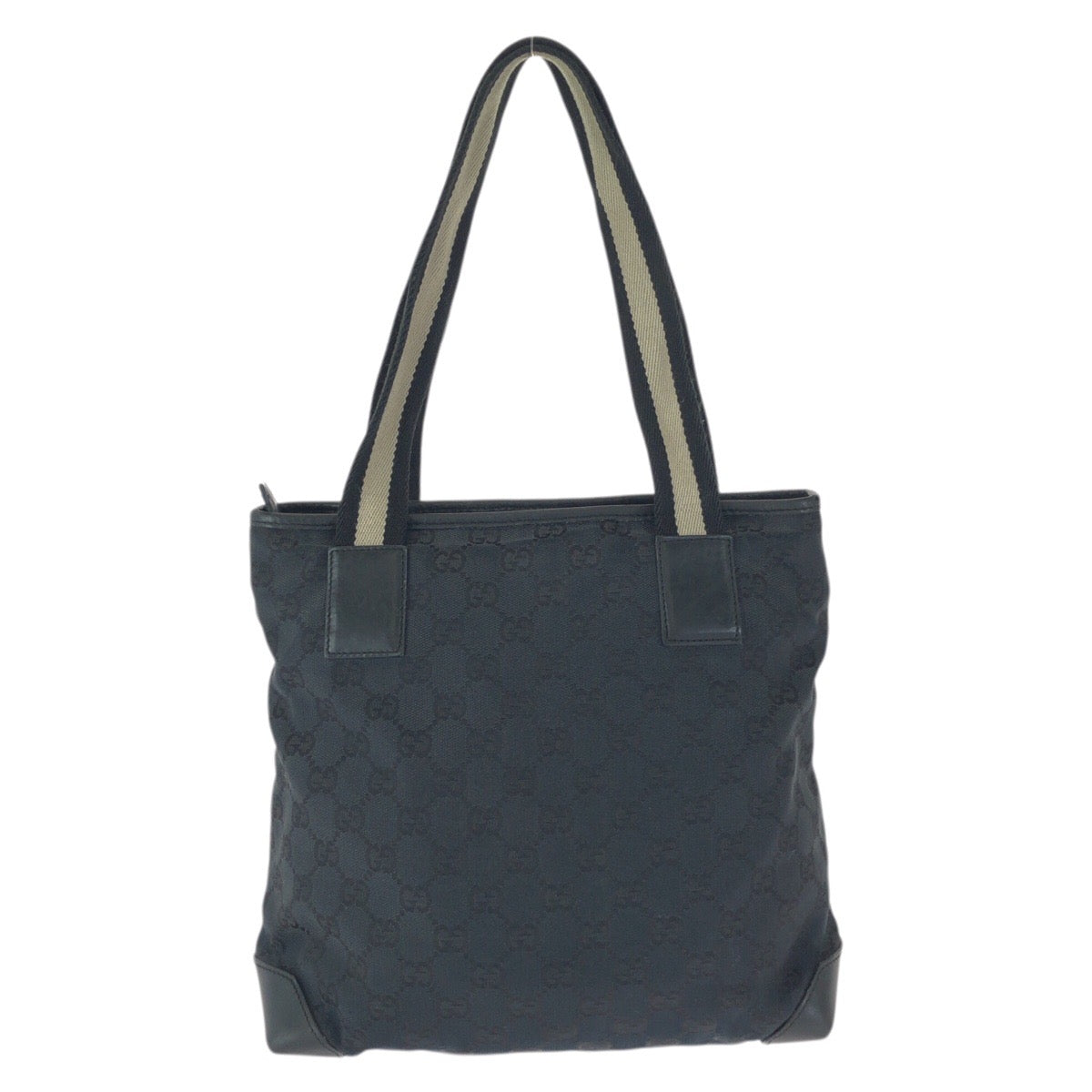 23525
GUCCI グッチ ブラック 黒 シルバー金具 GGキャンバス / レザー 019 0402 トートバッグ ショルダーバッグ レディース AB28