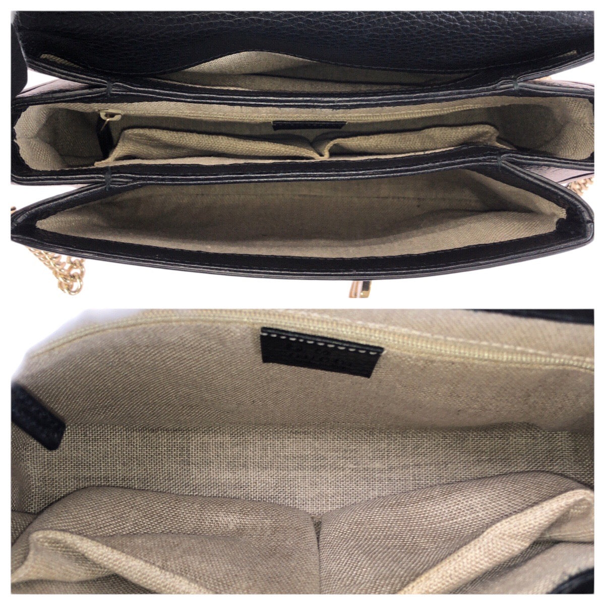 23526
GUCCI グッチ インターロッキングG 2way ブラック 黒 ゴールド金具 レザー 510302 チェーンショルダーバッグ ハンドバッグ レディース ABP92