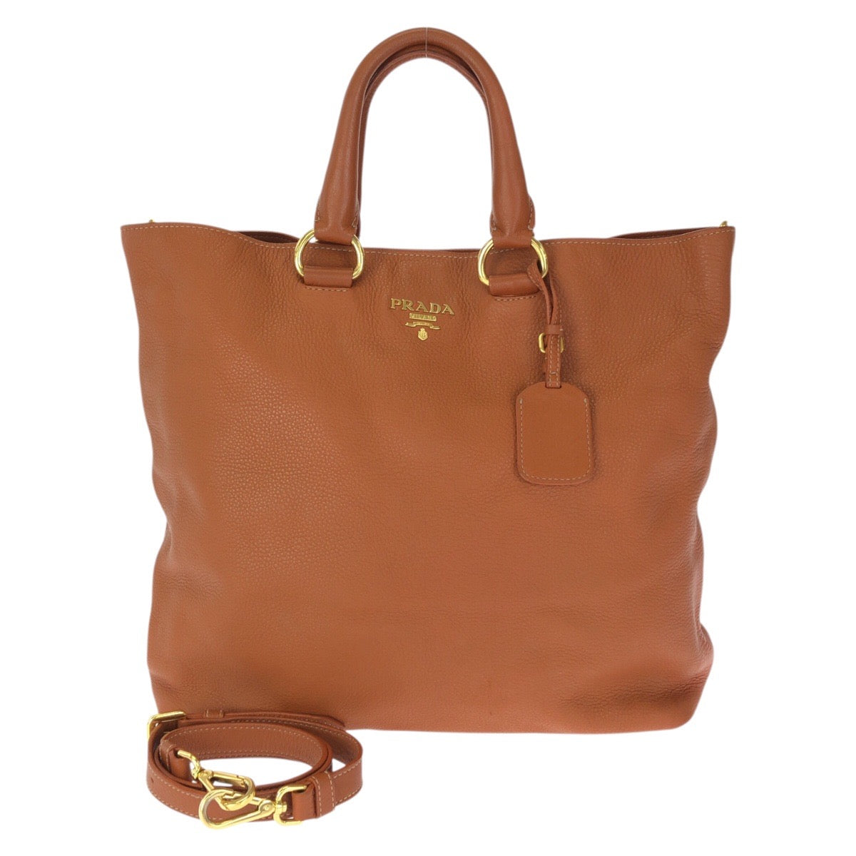 23527
PRADA プラダ ヴィッテロ ダイノ 2way ブラウン キャメル ゴールド金具 レザー トートバッグ ショルダーバッグ レディース ABP60