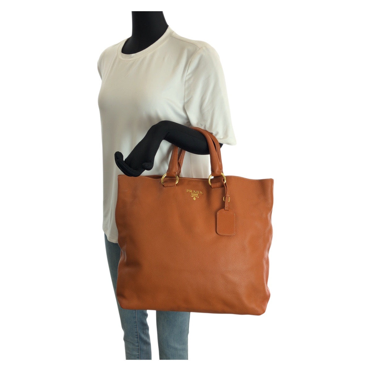 23527
PRADA プラダ ヴィッテロ ダイノ 2way ブラウン キャメル ゴールド金具 レザー トートバッグ ショルダーバッグ レディース ABP60