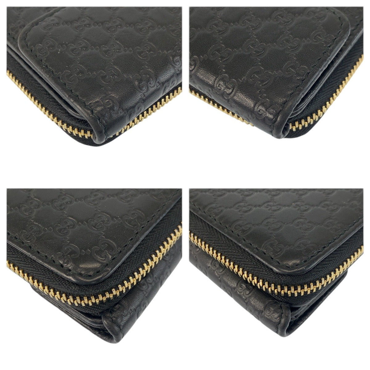 23528
GUCCI グッチ マイクログッチシマ ブラック 黒 ゴールド金具 レザー 449364 長財布 ロングウォレット メンズ ABP28
