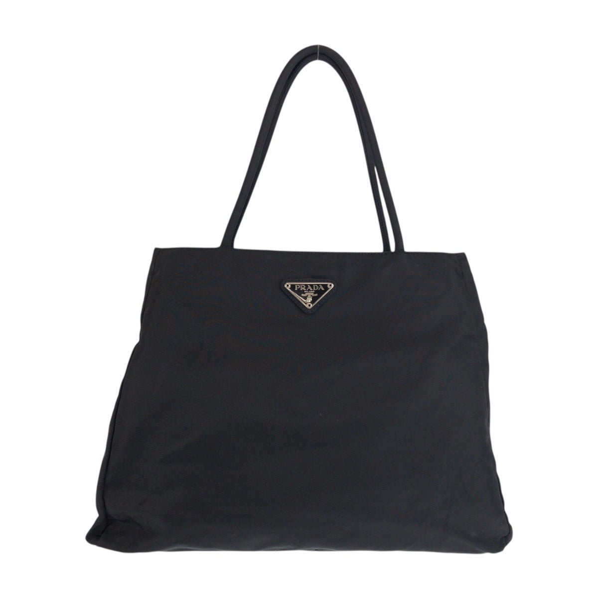 23532
PRADA プラダ テスート 三角ロゴプレート ブラック 黒 シルバー金具 ナイロン トートバッグ ハンドバッグ レディース A46