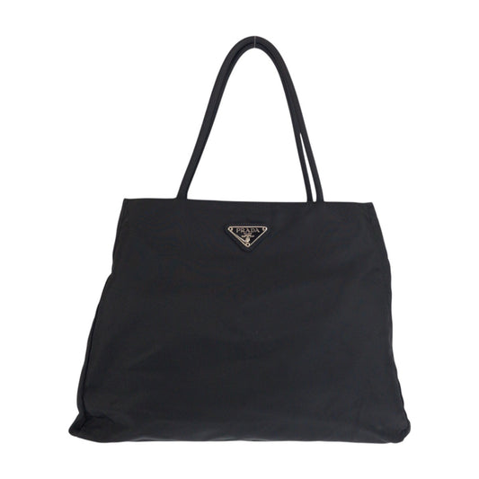 23532
PRADA プラダ テスート 三角ロゴプレート ブラック 黒 シルバー金具 ナイロン トートバッグ ハンドバッグ レディース A46