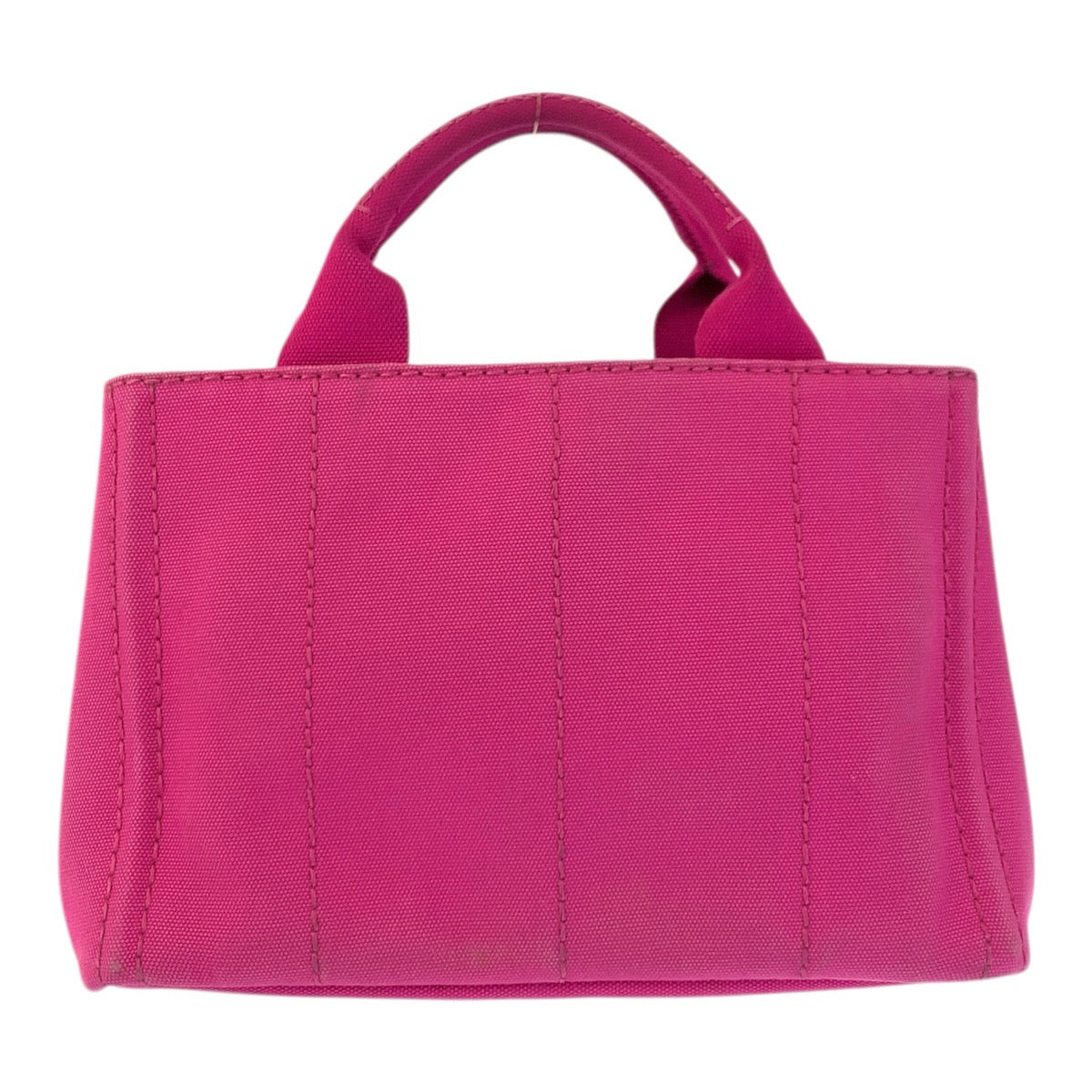 23533
PRADA プラダ カナパ 三角ロゴプレート ピンク ゴールド金具 キャンバス ハンドバッグ トートバッグ レディース AB46