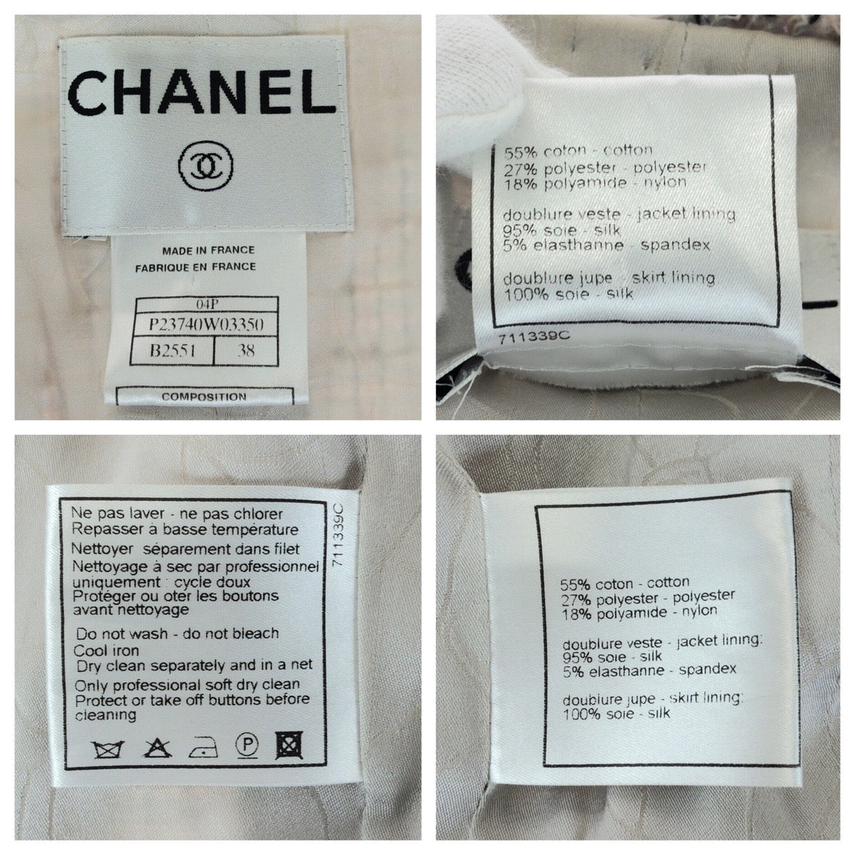 23537
CHANEL シャネル ツイード ココマーク サイズ38 ピンク コットン / ポリエステル P23740 P23501 セットアップ スーツ ジャケット スカート レディース ABP228